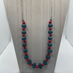 Red and blue Necklace